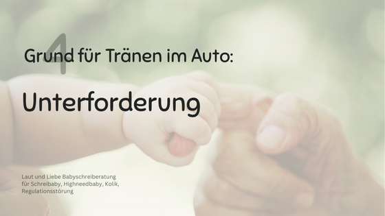 Mein Baby ist unterfordert, mein Baby ist neugierig. Baby hasst Autofahren. Baby weint in der Babyschale. Wieso weinen Babys im Auto? Laut und Liebe Babyschreiberatung für Schreibaby, Highneedbaby, Kolik, Regulationsstörung.