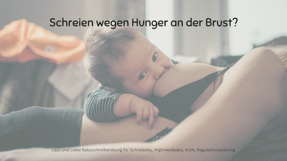 Weinen beim Stillen wegen zu wenig Milch. Laut und Liebe Babyschreiberatung für Schreibaby, Highneedbaby, Anpassungsstörung, Regulationsstörung und Dreimonatskoliken