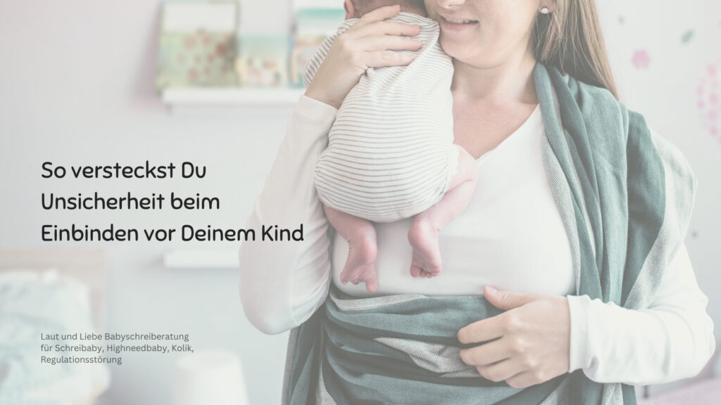 Unsicherheit. Trageberatung. Baby weint in der Trage. 10 Gründe für Weinen im Tragetuch. Trageberatung für sensible Babys, Schreibabys. Laut und Liebe Babyschreiberatung für Schreibaby, Highneedbaby, Kolik, Dreimonatskoliken und Regulationsstörung.
